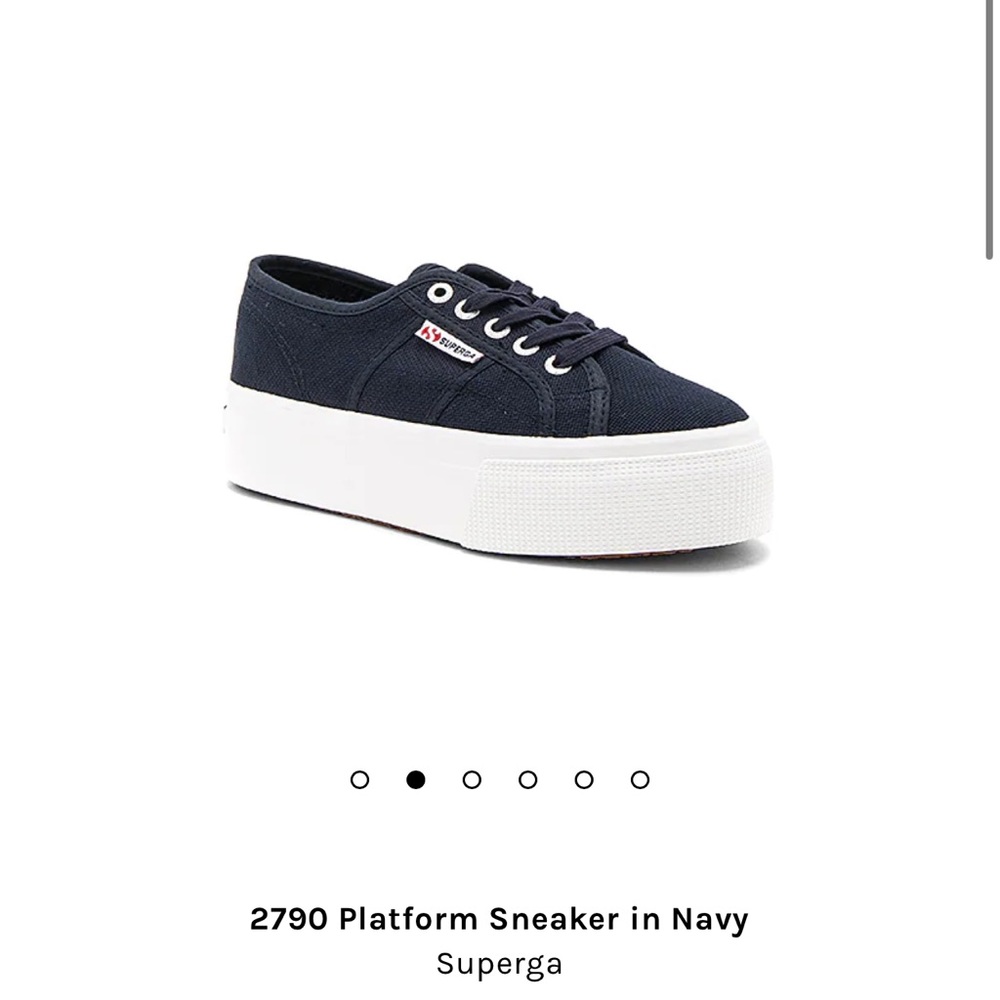 Platform Supergas size 6.5 (37EU) in Navy - Picture 4 of 4